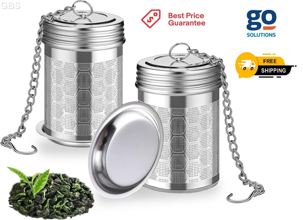 2 Pack Tea Infuser for Loose Tea, Extra Fine Mesh Tea Strainers Teapot Cups