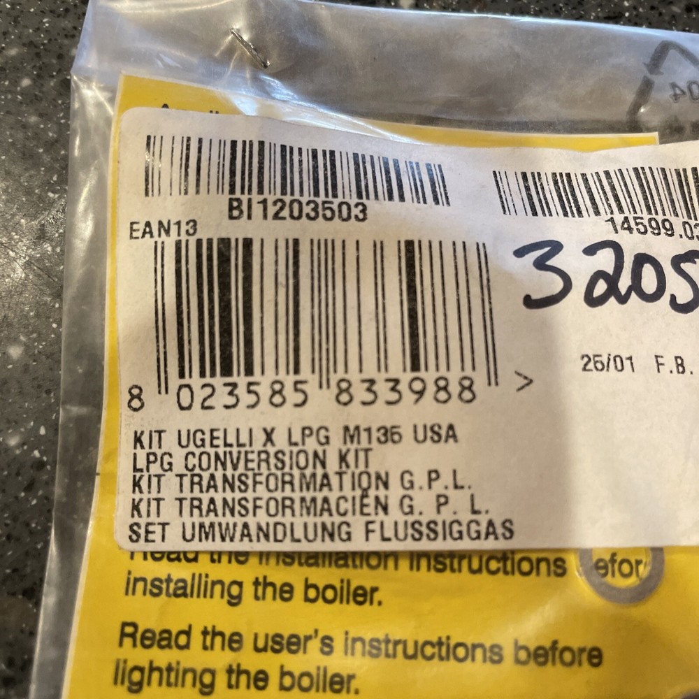 Biasi BI1203 503 Riva Propane Gas Conversion Kit PG38