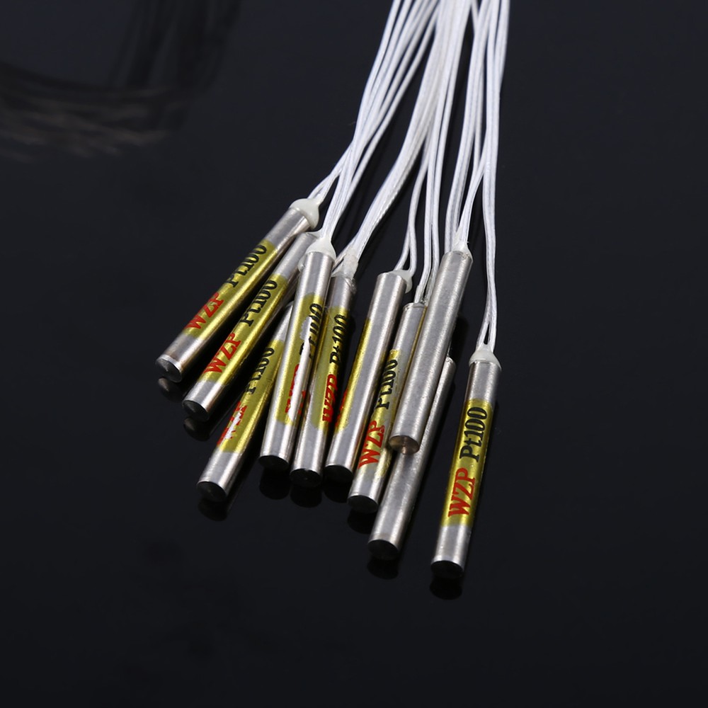 10pcs PT100 Waterproof Sensor Probe For Temperature Controller 4x30mmx50cm Probe