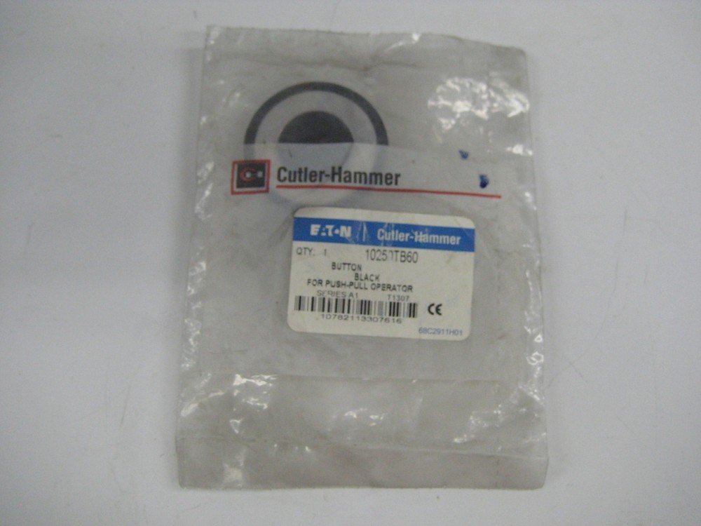 CUTLER HAMMER 10250TB60 PUSH PULL BUTTON BLACK NSMP