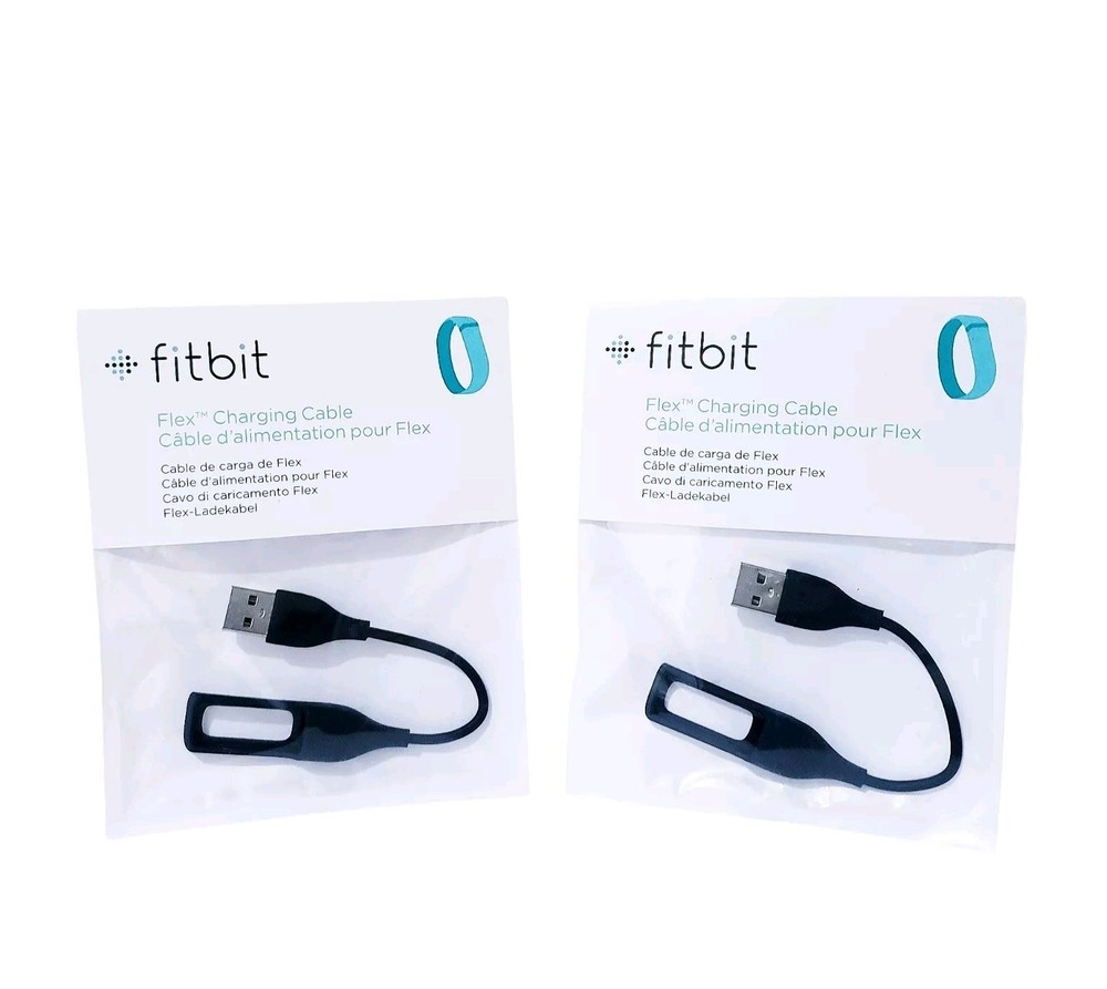 Fitbit Original Flex Band Charging Cable 2-Pack FB153F-CC Black New Sealed