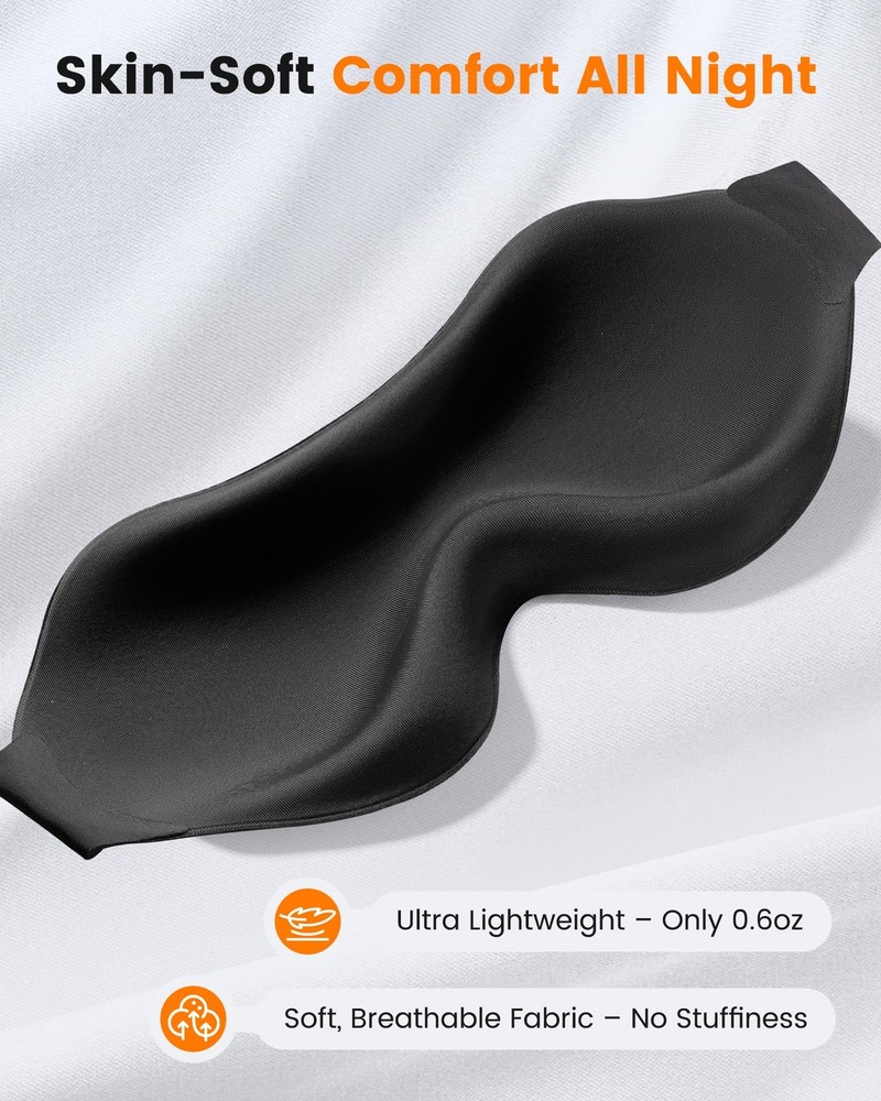 Sleep Masks for Side Sleeper Women Men 3 Pack: Patented Light Blocking