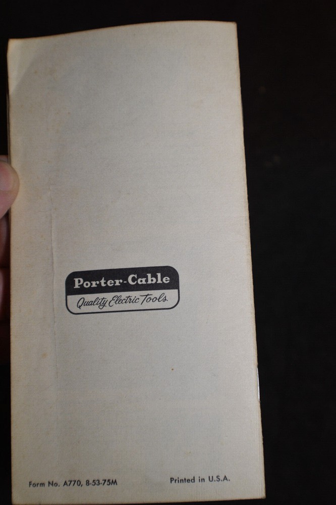 1950s Porter Cable Bits & Cutters Brochure