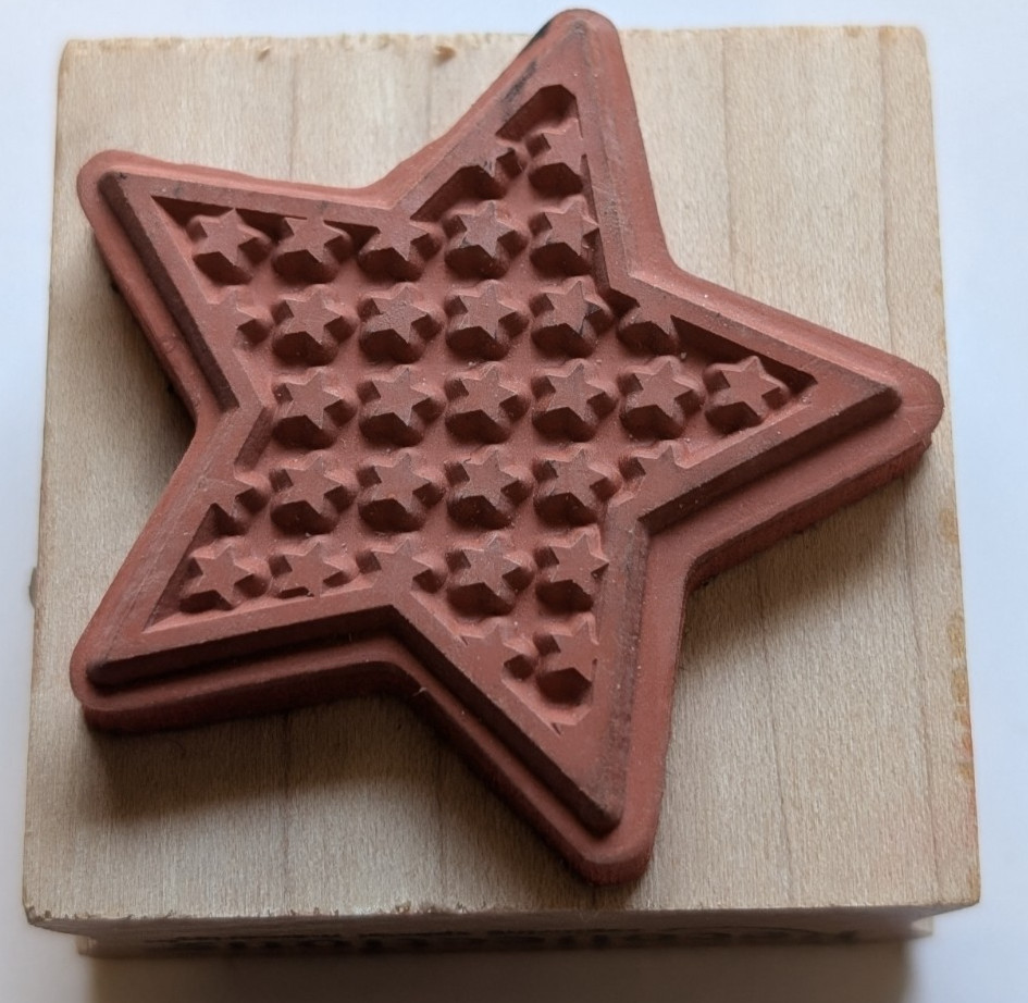 Wood/Rubber Stamp Stars within a Star