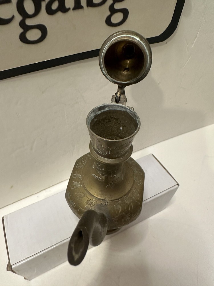 Vintage Solid Brass Lidded Ewer Lamp 1960 (T)...