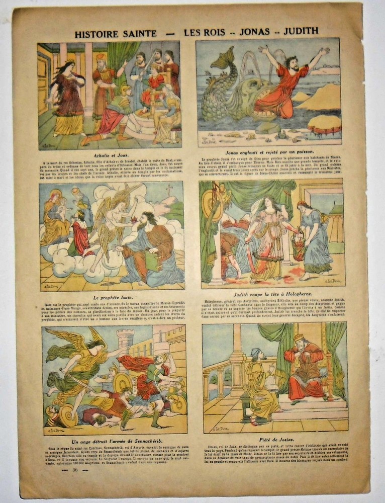 Engraving Holy History - The Kings - Jonah - Judith