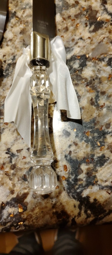 Wedding Cake Knife & Server Set Decorative Engraved Stainless Steel Silver
