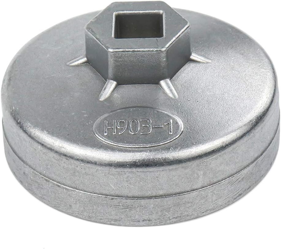 74mm Max Inside Dia 15 Flutes End Cap Oil Filter Wrench Auto Tool