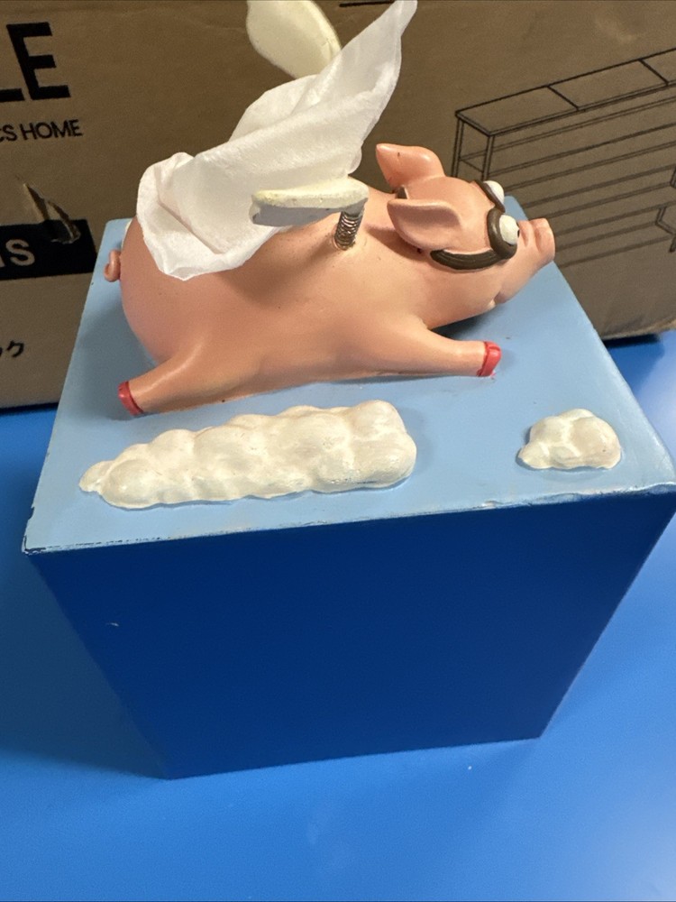 Flying Pig Tissue Box Cover RARE