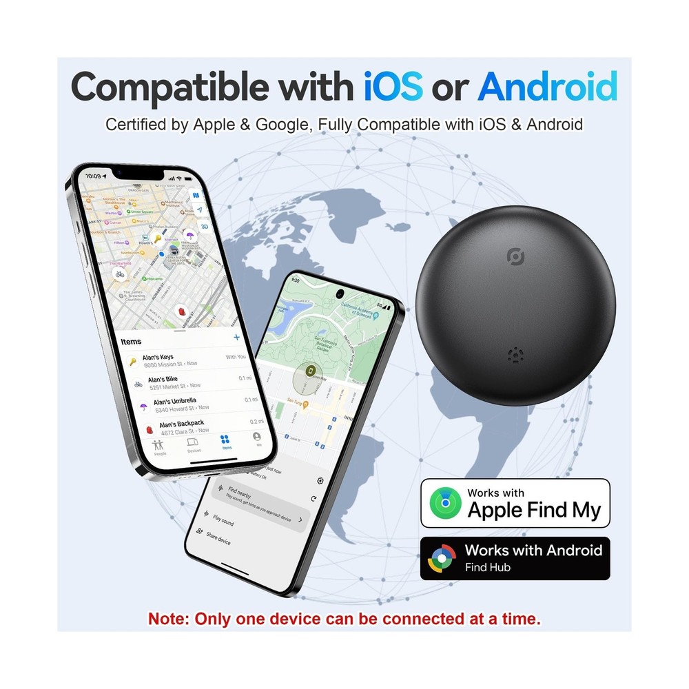 Air Tracker Tags for Android or iOS, Dual System Air Smart Tags-4 P... Fast Ship