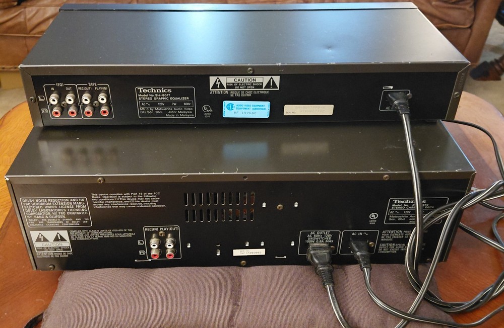 Technics SH-8017 Analog Stereo Technics Graphic Equalizer, Black, RCA In/Output