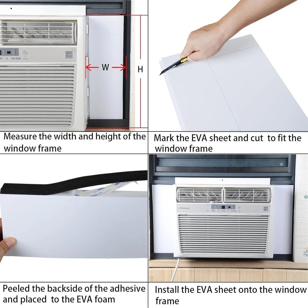 Window Air Conditioner Foam Insulation Panels,AC Side Insulating Panel Kit,2 Pac