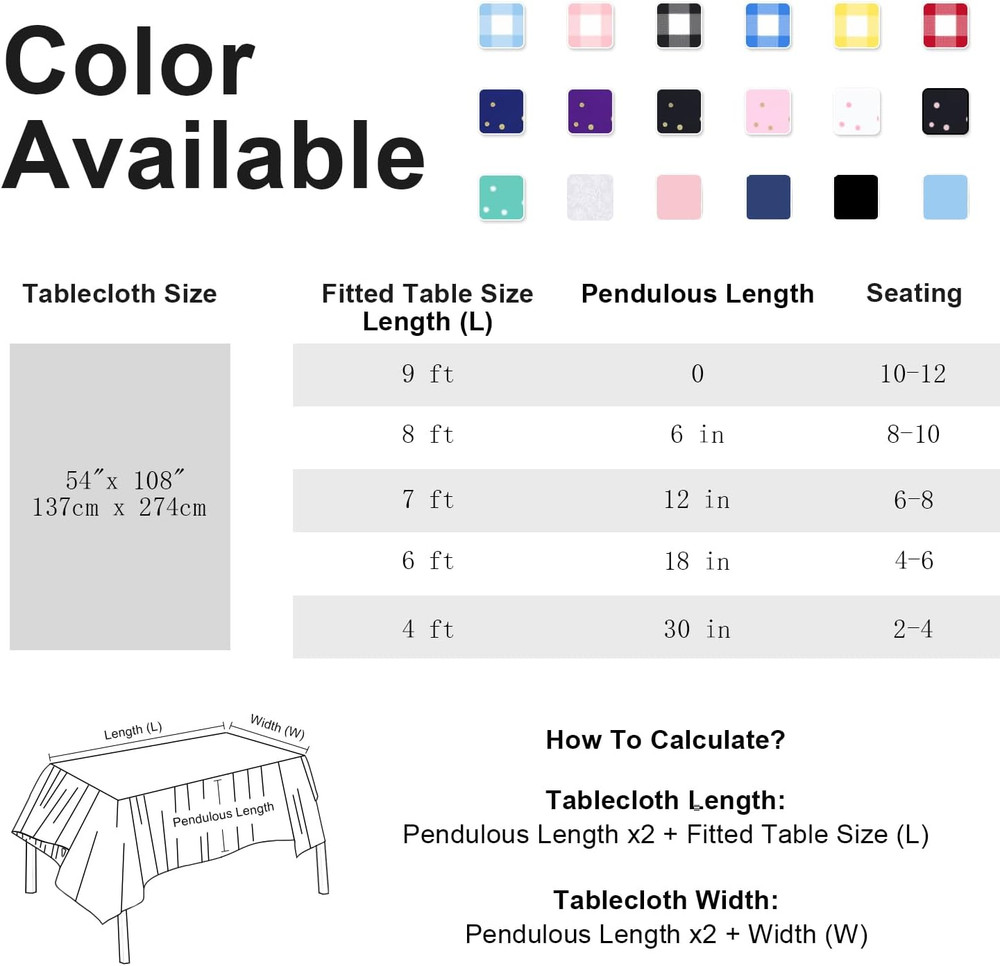 3 Pack Disposable Light Purple Tablecloth, Rectangular Lavender Plastic Table Cl