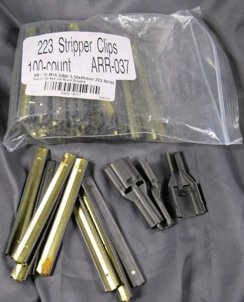 100 Count .223 Stripper Clips With 3 Bonus Guides