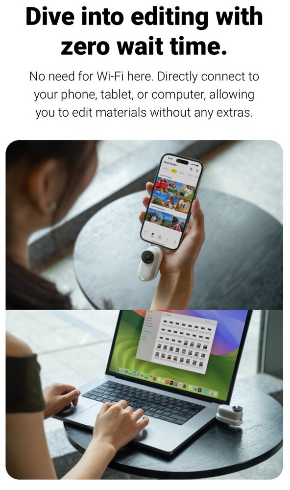 Original Insta360 GO 3/GO 3S Quick Reader - High-Speed Data Transfer Accessory