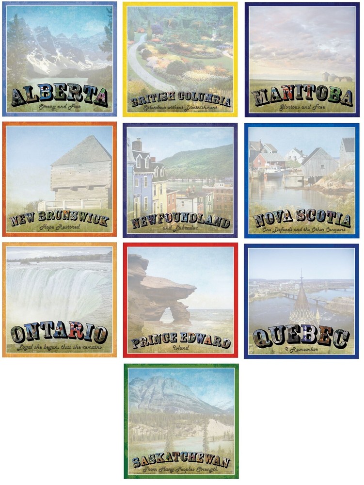 Canada Scrapbook Papers, Provinces YOU CHOOSE