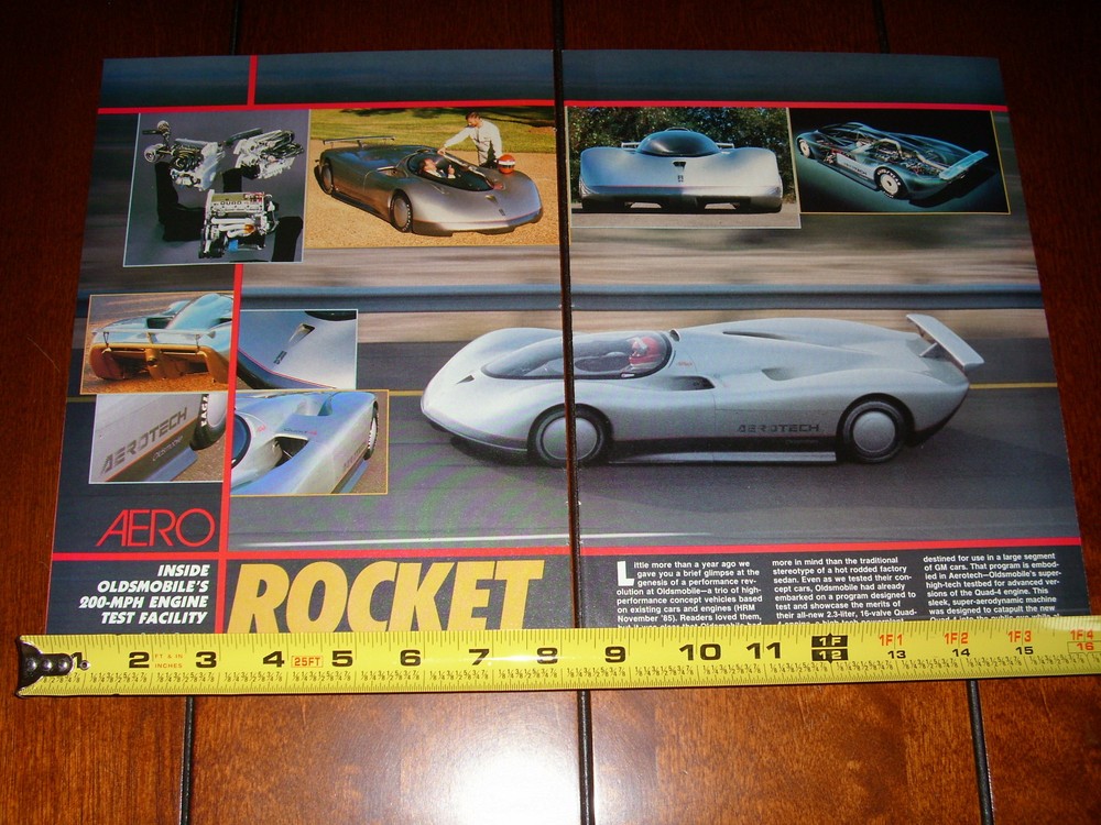 1987 OLDSMOBILE AEROTECH QUAD 4 CONCEPT RACE CAR - ORIGINAL ARTICLE