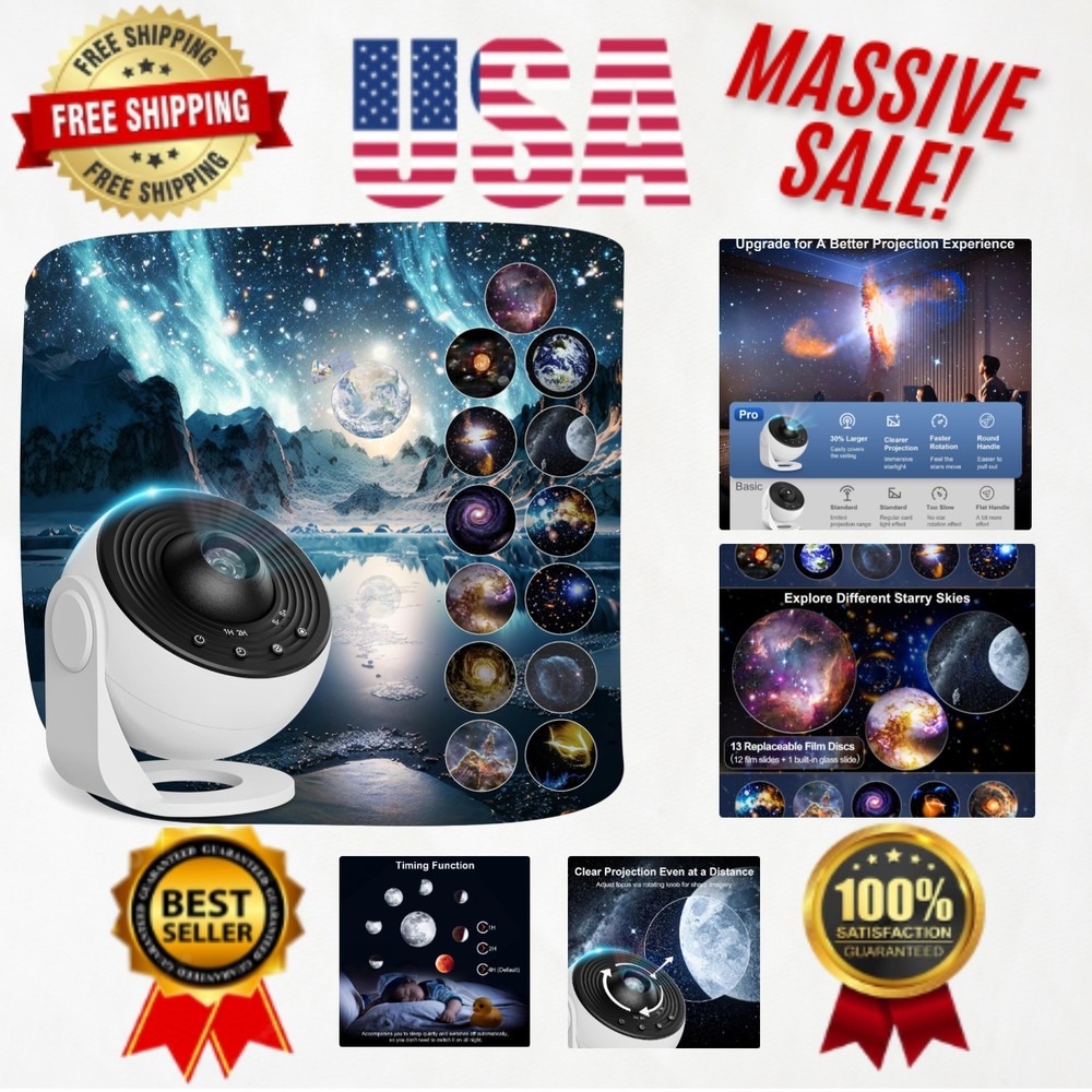 Cosmic Star Projector for Bedroom: 13-Scenarios & Automatic Timer Settings