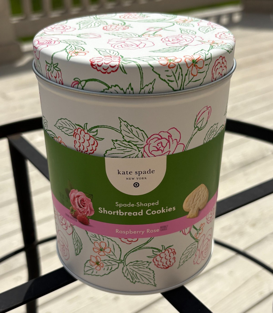 Kate Spade x Target Raspberry Rose Tin Canister – Empty, Decorative Storage