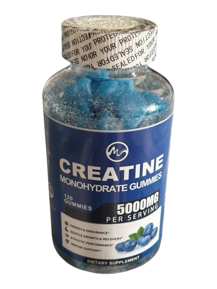 Creatine Monohydrate Gummies, 5000mg Per Serving - 120 Gummies - Ex: 3/27