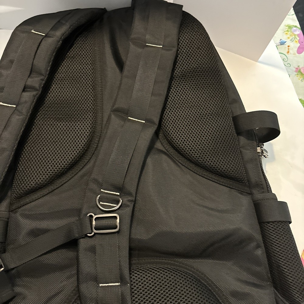 Large Black Tactical Backpack Many Compartments & Holds Laptop