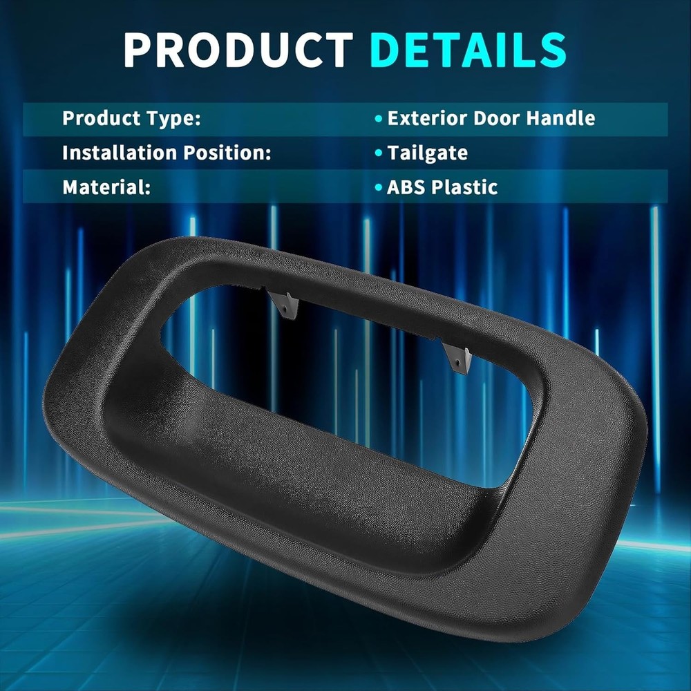 Classic Black Tailgate Handle Bezel for Chevy/GMC 99-07 - Durable Replacement