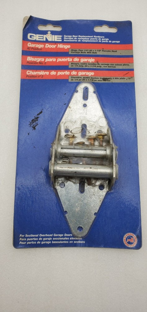 Genie #2 position garage door hinge  NOS use between second and third section