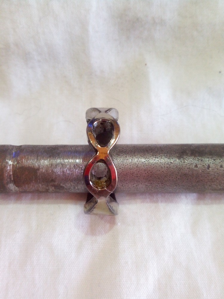 Ring Polished Steel Infinity Ring