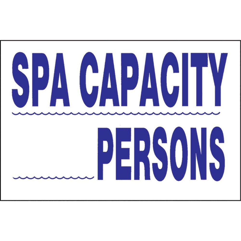 Spa Max Capacity Sign