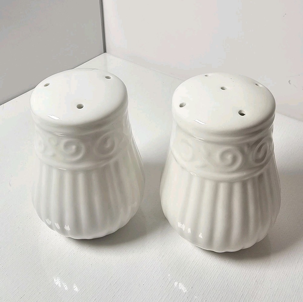 Claremont Pattern By Gibson Designs Salt And Pepper Shakers Scroll Work Stripes