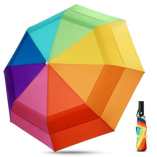 Rainbow Umbrella For Adults - Oversized 54inch Double Layer 0.2Rainbow