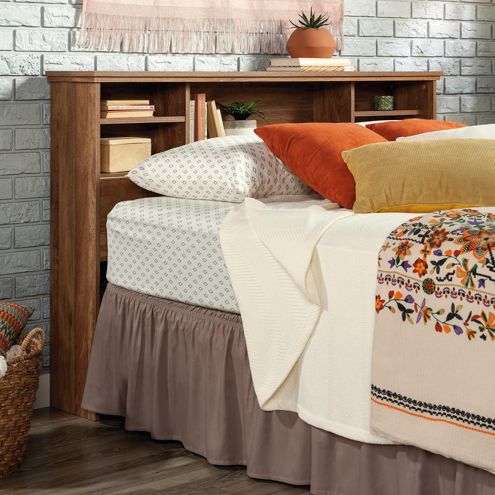 River Ranch Full-Queen Headboard & Cannery Bridge Nightstand Set, Mango Finish