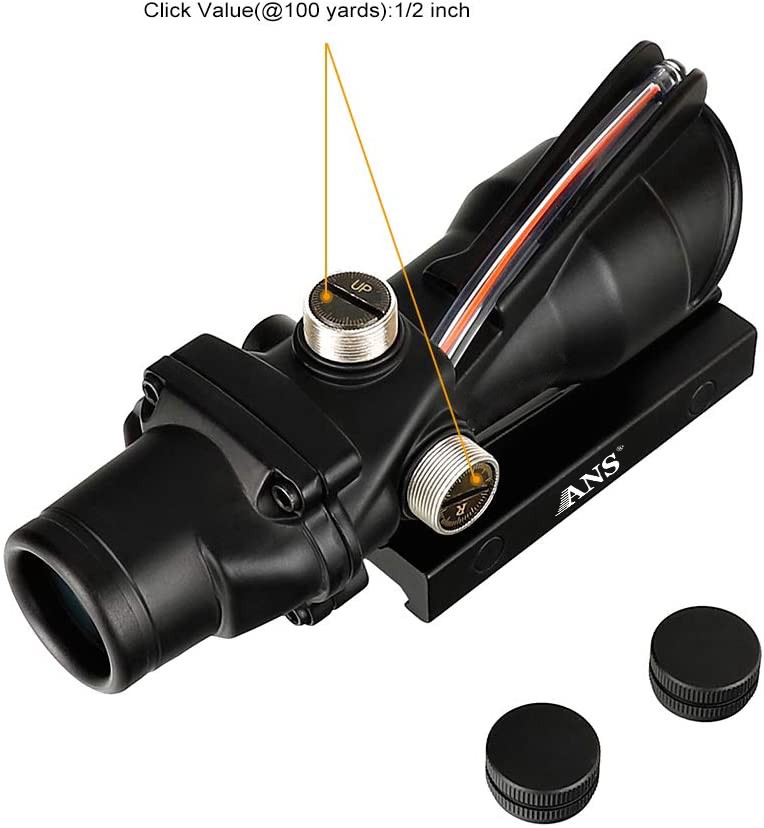 ANS 1x32 Tactical Red Dot Sight Scope with Red Fiber