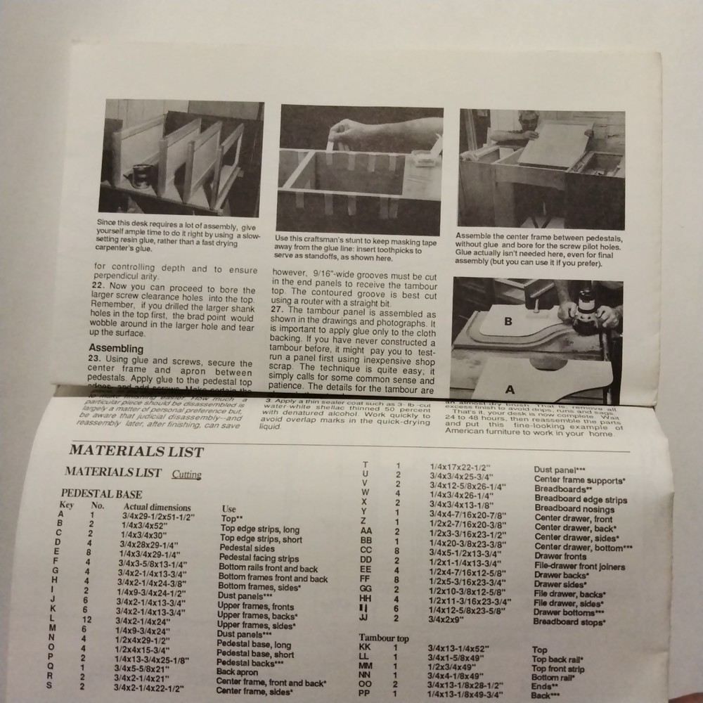 Roll Top Desk Plans And Instructions