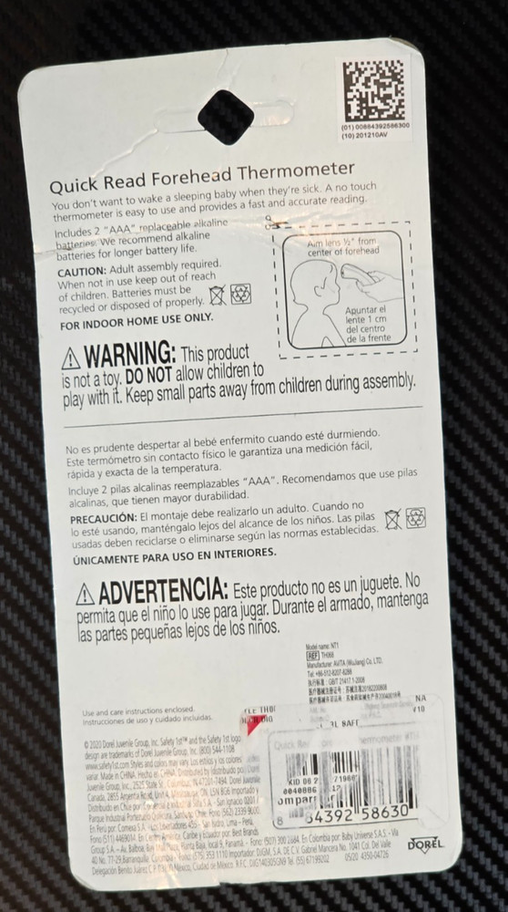 Safety 1st Quick Read Forehead No Touch Thermometer