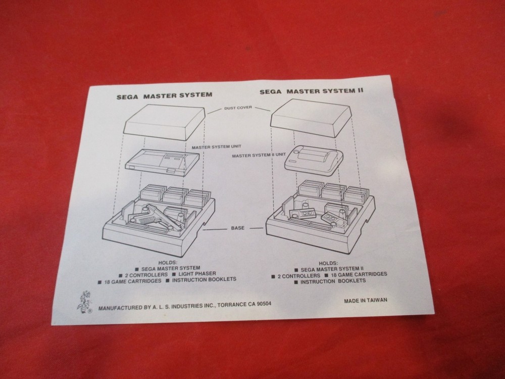 Sega Genesis ALS Industries Console Storage Compartment Case Insert Sheet ONLY
