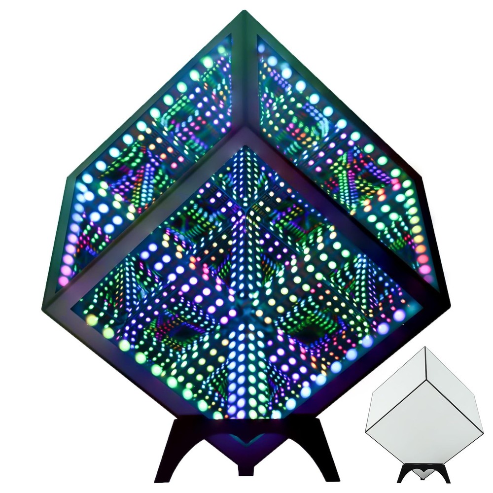 RGB Infinity Hyper Cube Light with APP Control - Smart Infinity Mirror Night ...