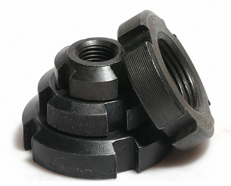 Nut M10 - M60 Select Left Hand Fine Thread Locknut Slotted Nut Retaining Castle