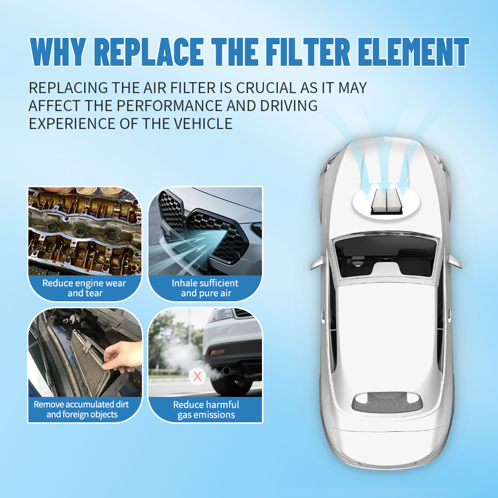 Front Engine Air Filter for Acura TSX 2009-2014 L4 2.4L Rigid Panel CA10802