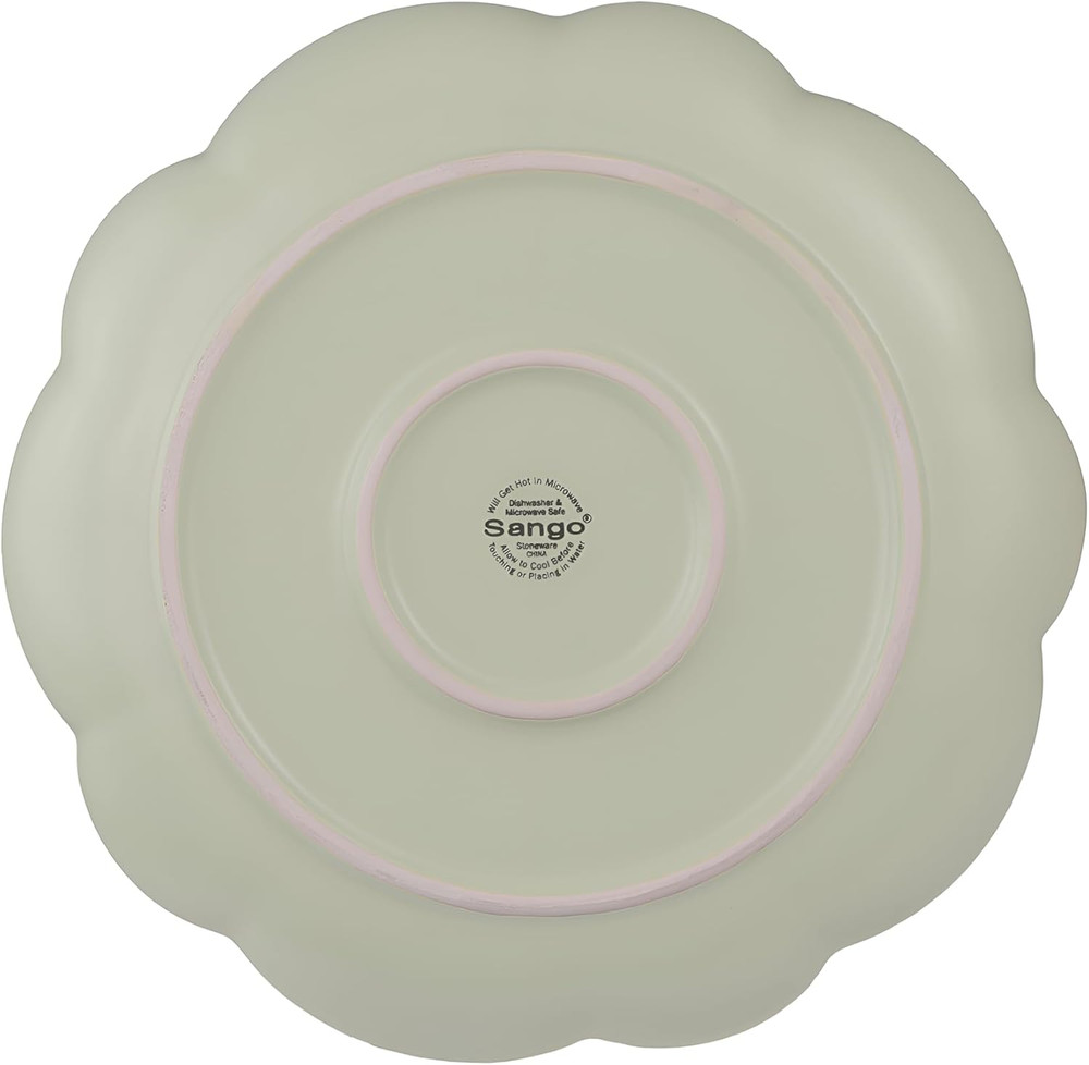 12-Piece Sage Green Dinnerware Set, Chip Resistant & Dishwasher Safe