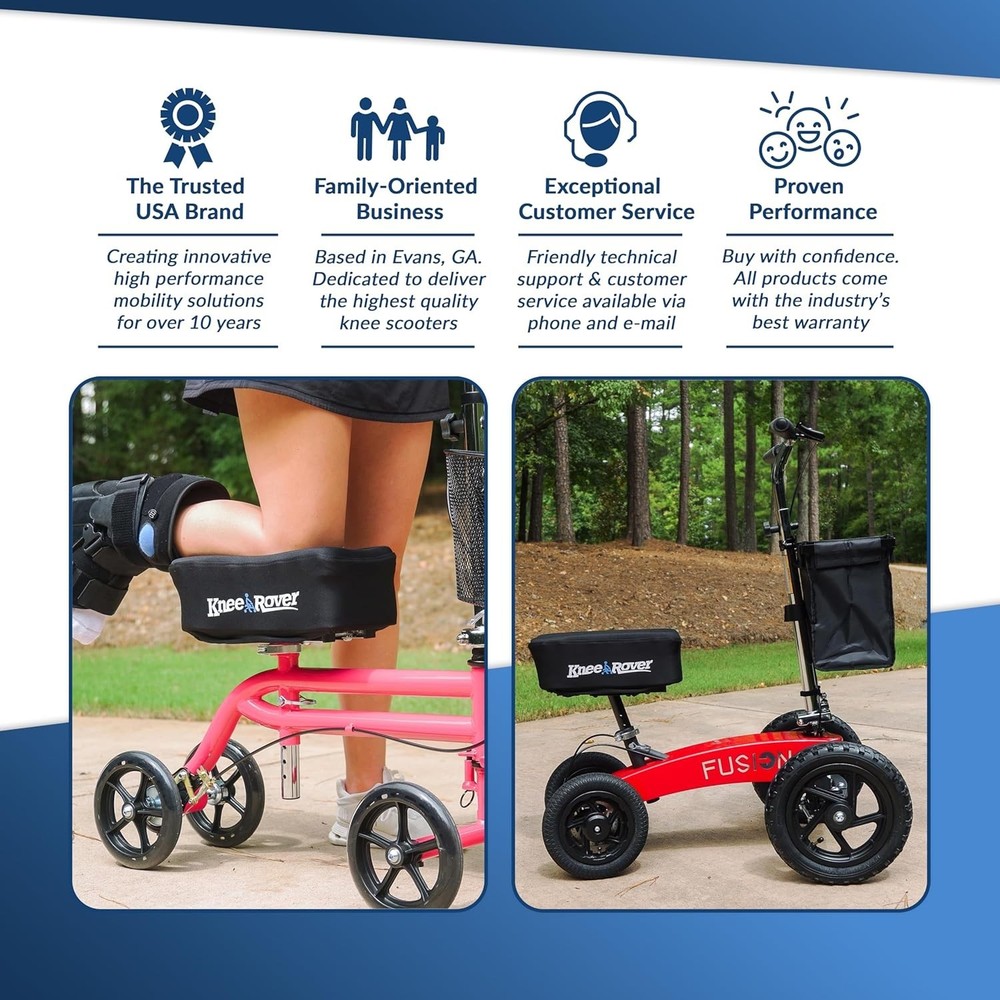 Versatile Memory Pad Cover for Knee Scooters - Durable & Comfortable Design