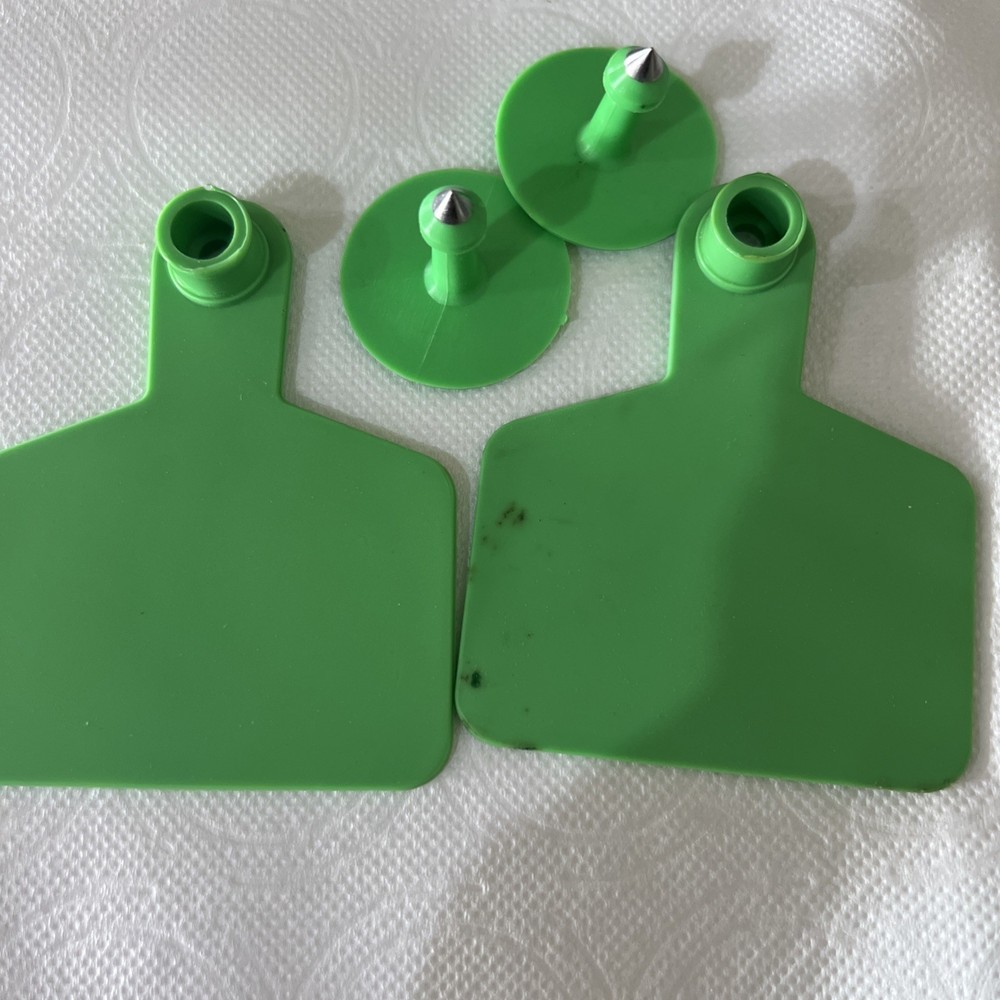 Goat , Sheep  , Cattle Tags Green 10 Pack Write On