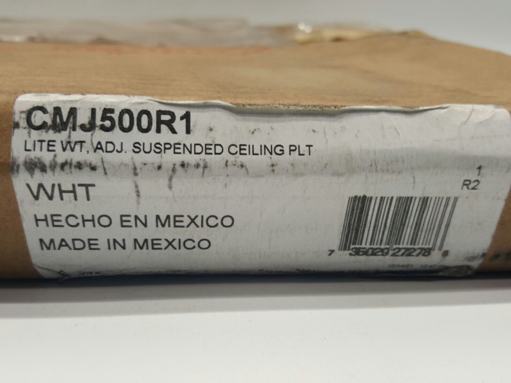 PEERLESS CMJ500R1 Suspended Ceiling Plate,Projector,White