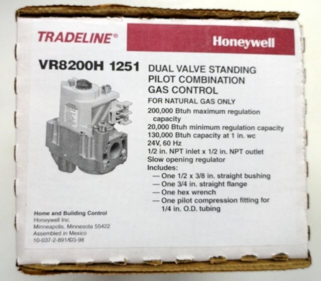VR8200H1251 Slow opening standing pilot gas control