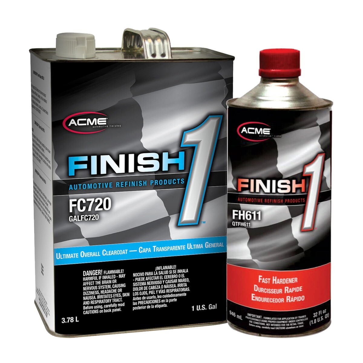 Acme FC720-1 Ultimate Overall Clearcoat Gallon Kit w/ Finish 1 Fast Hardener
