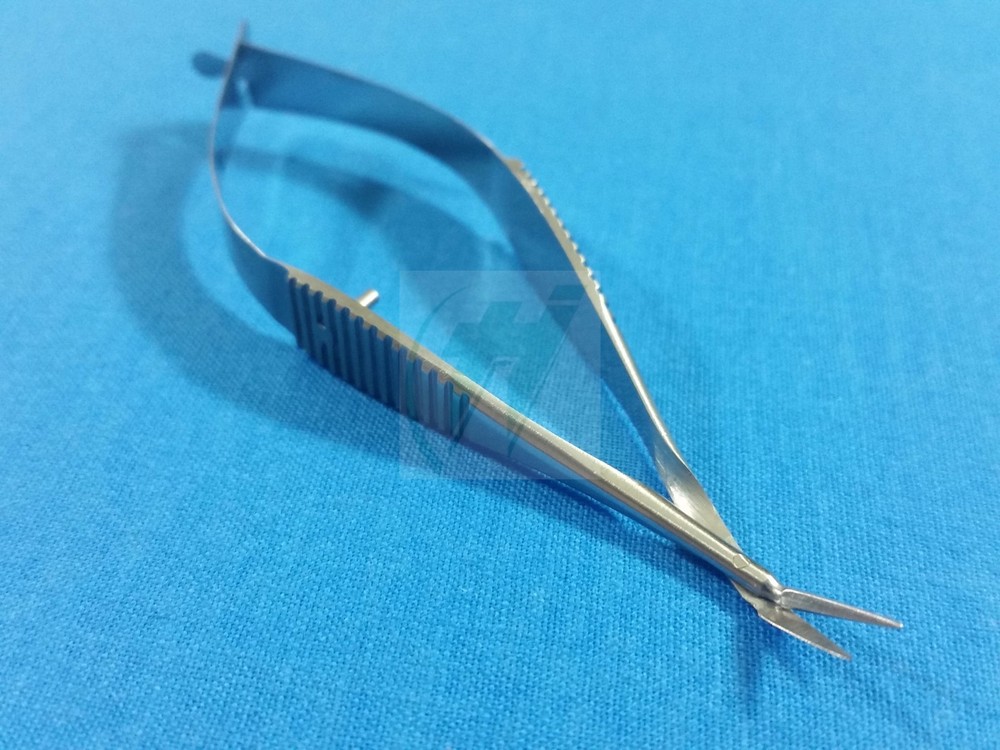 PREMIUM QUALITY PACIVATED VANNAS MICRO SURGICAL SCISSORS ANGLED FORWARD 3"