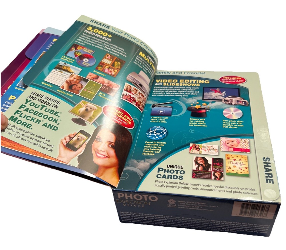 Photo Explosion Deluxe Version 5 Digital Editing Software Box NEW Unopened Box