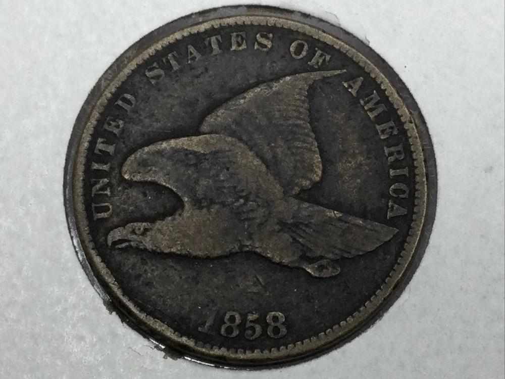 1858 small letter Flying Eagle Cent