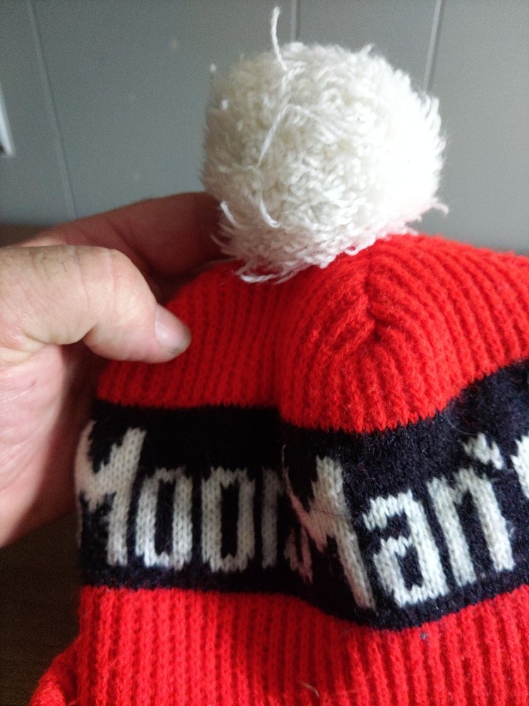 Vintage Moorman's Red And White Stocking Hat. Fits a Small Head. Sharp!
