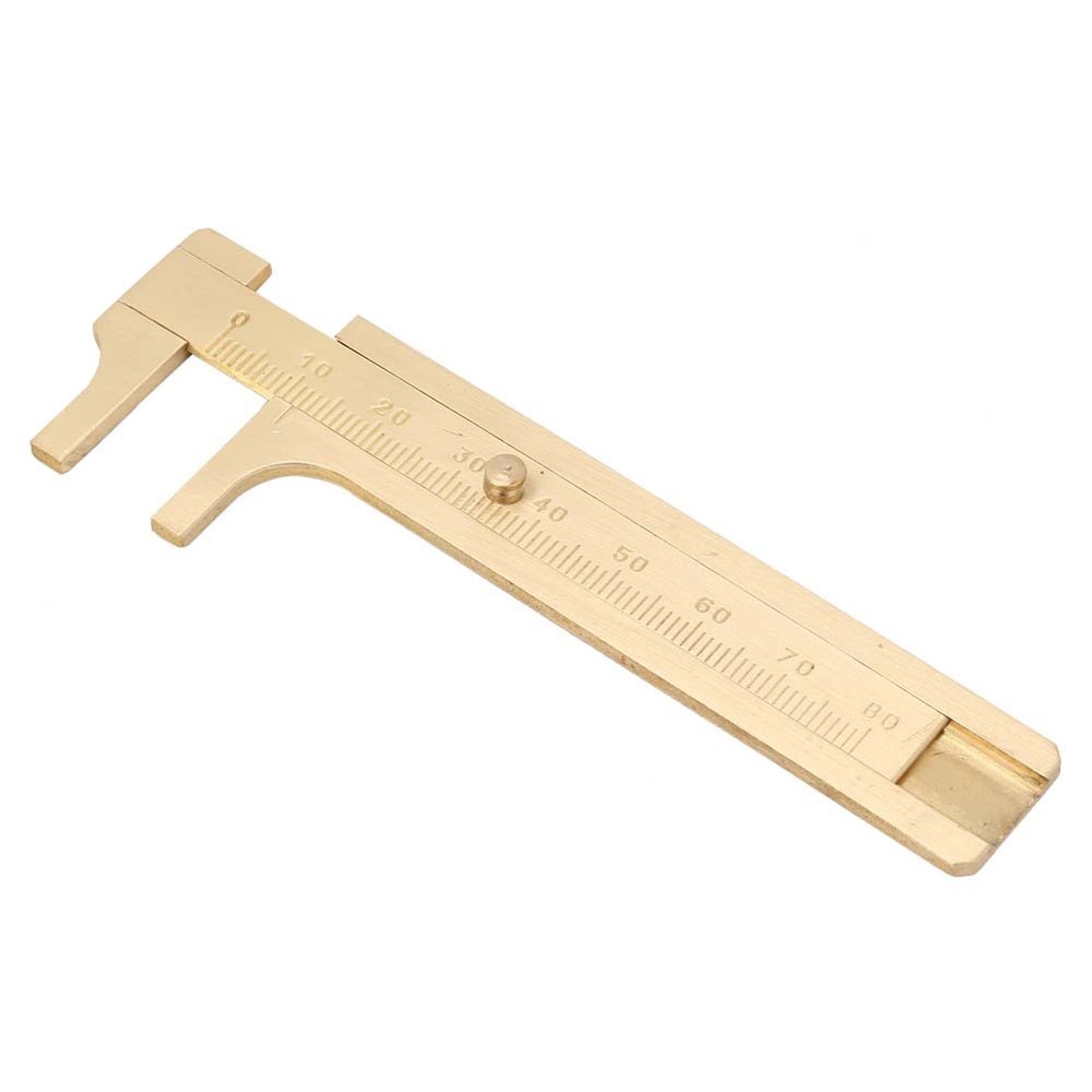 Measuring Tool Solid Copper Vernier Caliper 0-80mm Caliper Ruler For Archaeology